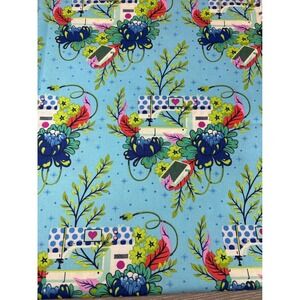 Tula Pink Free Spirit 1 Yd Homemade Pedal to the Metal Morning Blue Fabric